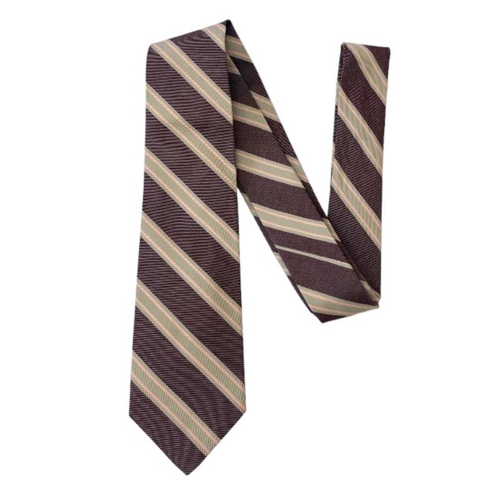 Club Monaco Silk / Cotton Striped Tie